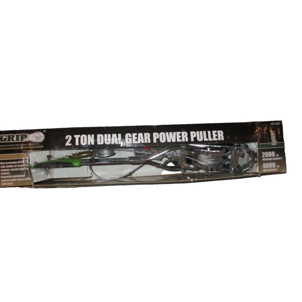 Grip 2 Ton Dual Gear Power Puller Hand Winch 4000 lb Max 18180